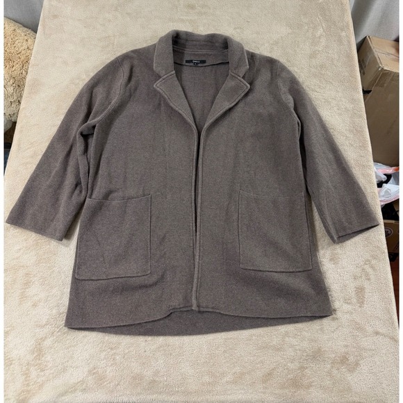 Quince Sweaters - Quince Open Cardigan Women size Large Brown three-quarter sleeves Brown